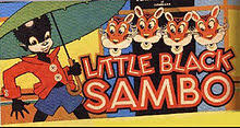 The pictures of the family resemble a minstrel show; The Story Of Little Black Sambo Wikipedia