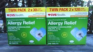 Cvs Allergy Relief Twin Pack 240 60 300 Total Tablets 10mg Antihistamine 24 Hrs Cvs Allergy Relief Outdoor Allergy Allergies