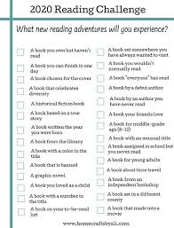2020 Reading Challenge Free Printable Reading Challenge Book Challenge Different Types Of Books
