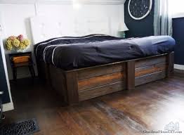 This platform bed with storage is built from a series of boxes. 35 Diy Platform Beds For An Impressive Bedroom