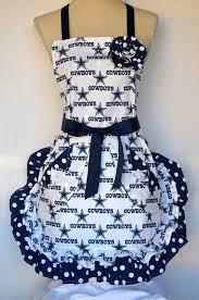 Womens Cowboys Nfl Print Full Double Ruffled Apron With Pin Etsy Dallas Cowboys Women Dallas Cowboys Decor Women