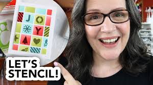 More fun with stenciling and Glitz Glitter gel!