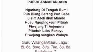 Seperti misalnya pada contoh pupuh sinom, pupuh asmarandana, pupuh balakbak, pupuh mijil bali, pupuh lambang, pupuh durma, dan lain sebagainya. Lagu Sunda Dengan Lirik Pupuh Asmarandana Youtube