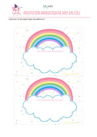 Invitation Arc En Ciel A Imprimer Carte Anniversaire A Imprimer Invitations Licornes Anniversaire Theme Licorne