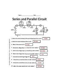 In a series circuit, certain general rules may be stated with regard to quantities of voltage, current,. Series And Parallel Circuits Worksheet Interactive Distance Learning Remote