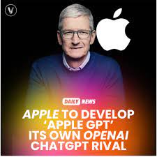 Viva Technology on X: "JUST IN: Apple is reportedly working on its own  large-scale language model, internally referred to as 'Apple GPT', to  compete with OpenAI's ChatGPT & Google's projects. No release