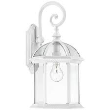 What are the shipping options for white outdoor wall lighting? Satco Boxwood 19 High White Outdoor Wall Light 61a75 Lamps Plus