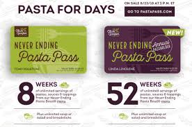 How much is olive garden pasta pass. Olive Garden Pasta Pass Live Today At 2pm Points Miles Martinis