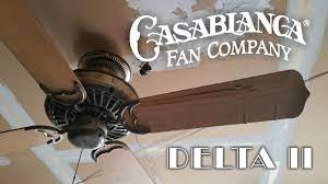 Casablanca 54 daphne fresh white 4 blade led light ceiling fan 59413. Casablanca Delta Ii Ceiling Fan Youtube