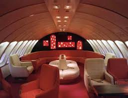Avianca 747 Upper Deck Lounge Airline Interiors Vintage Planes Aircraft Interiors