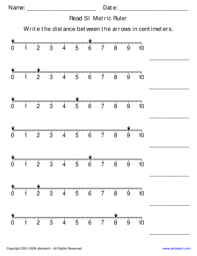 There are smaller lines between the larger centimeter lines, which represent millimeters. Fillable Online Read Si Metric Ruler Abc Teach Fax Email Print Pdffiller
