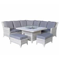 With dining sets, fire pit tables and corner sofas with soft grey. Meghan Corner Dining Sofa Gas Fire Pit