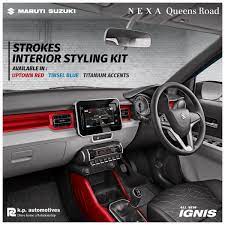 Velocity kit interior styling kit vitara brezza vdi interior styling kit / velocity kit it is a maruti suzuki genuine accessories you can. Kp Nexa V Twitter Strokes Interior Styling Kit Newciaz Launch Ciazlaunch Nexacars Cardealers Bestprice Budgetfriendlycar Budgetedprice Ignis Nexa Queensroad Kpautomotives Nexaqueensroad Carexperience Carsofjaipur Nexafamily Nexaindia