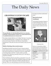 A newspaper report is a news story found in newspapers and are designed to provide people with information about what is happening in the world. Newspaper Reports Teaching Resources
