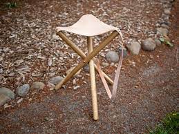 Traditional adirondack chairs are painted, but you can choose a clear outdoor deck finish if you prefer. Diy Project Tripod Camping Stool Design Sponge