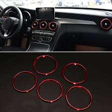 Air Conditioning Outlet Sequins Ring Car Accessories For Mercedes Benz W205 C200 Glc260 Glc200 Glc300 A180 A200 W169 Car Accessories Mercedes Benz Mercedes