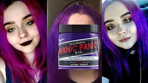 It never was incredibly vibrant (as in bright purple) because i didn't lift my dark hair to a blonde color. Ultra Violet Manic Panic Faded Novocom Top