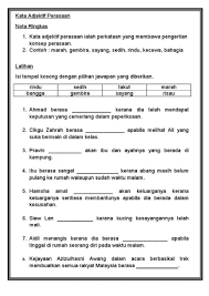 Bahaya nyamuk dan obat nyamuk. Latihan Tingkatan 3 Bahasa Melayu