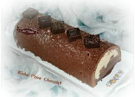 Buche Poire Chocolat Chez Vanda Buche Poire Chocolat Poire Au Chocolat Chocolat