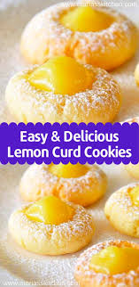Easy Lemon Curd Cookies Recipe Maria S Kitchen In 2020 Easy Lemon Curd Recipes Using Lemon Curd Lemon Cookies Recipes