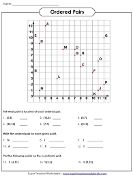 I (where the signs of the ( x ; Ordered Pairs And Coordinate Plane Worksheets