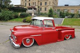 Image result for Medium Red 1955 Truck