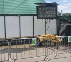 Let your customers queue, while keeping a safe distance. Covid 19 Social Distancing Queue Management Solution