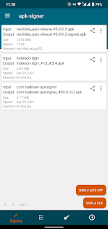You can include this information in two different ways: Apk Signer Apk