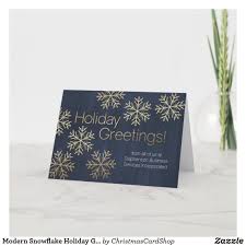 Modern Snowflake Holiday Greeting Business Holiday Zazzle Com In 2020 Business Holiday Cards Holiday Greetings Holiday Design Card