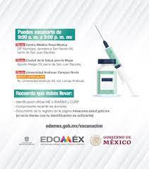 Para más información, consulte el siguiente vinculo: Gobierno Del Estado De Mexico On Twitter La Aplicacion De La Vacuna Contra Covid 19mx En El Municipio De Huixquilucan Sera Del 29 Al 31 De Marzo Consulta Las Sedes De Vacunacion Https T Co Dfnctzio6s