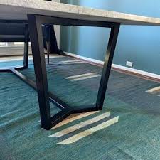 The glass top dining table has a chrome finish that adds a contemporary feel to your environment. Metal Dining Table Legs T Shape Steel Table Legs Set 2 Iron Table Legs Industrial Legs By Stalovestudio Steel Table Dining Table Legs Metal Table Legs