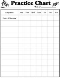 Precise Violin Practice Chart Printable Free Printable