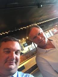 Drinks with the great Jeff Wenzel, #75 for Country Day, #75 for the Wave,  #72 for the Eagles (Philadelphia). Still fun to watch him