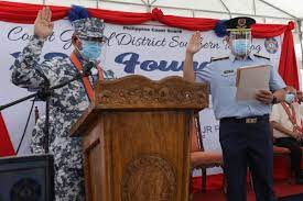 Tanod baybayin ng pilipinas) is a civilian armed uniformed service attached to the philippines' department of transportation, tasked primarily with enforcing laws within philippine waters, conducting maritime security operations, safeguarding life and property at sea, and protecting marine environment and resources; Romualdez Takes Oath As Pcg Auxiliary Commodore Journal News