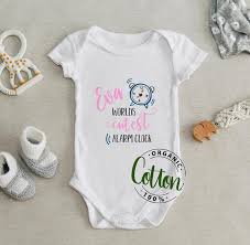 Personalised Baby Romper Custom Name Cute Organic Bodysuit Etsy Personalized Baby Baby Romper Baby Shower Funny