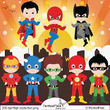 Superhero Clipart Super Hero Clipart Superhero Boys Hero Etsy Superhero Clipart Superhero Costumes Kids Clip Art