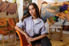 Almine Rech gallery exhibit modern art portrait