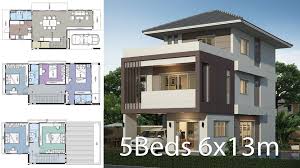 Modern single story 5 bedroom house plans 3d. Single Story 5 Bedroom Modern House Plans 3d Novocom Top