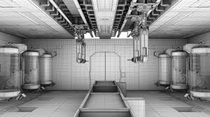 Sci Fi Lab Interior Modular 3d Model Laboratory Science Laboratory Design Science Experiments Kids Elementary