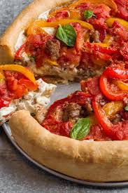 Chicago Style Deep Dish Pizza Recipe Deep Dish Pizza Recipe Deep Dish Pizza Recipes