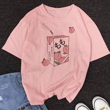 New Kawaii Pink Women Summer Casual Tumblr Outfit Fashion Cartoon Peach Juice Japanse Aesthetic Ropa Mujer Tank Tops Aliexpress