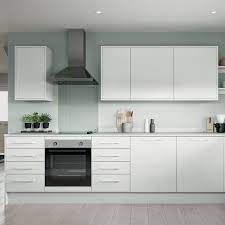 Dark grey gloss kitchen with white worktops howdens doors. White Gloss Kitchens Fitted Kitchens Howdens