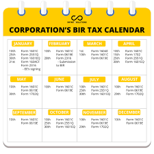 Bir Tax Deadlines For Corporations Percentage Tax Infinit3 Solutions Marketing And Consulting Agency