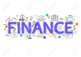 Fond De Financement Avec Des Icônes Vectorielles Et Des Éléments. Modèle De  Bannière De Finances. Concept De Finance. Affaires Financières. Prêt  Commercial. Contexte Financier Style Plat, Mince Dessin D'art De Ligne. Clip