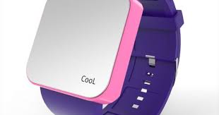 Cool Watch Orjinal Pembe Led Kasa Mor Kayis Unisex Kol Saati 2020 Mor Mavi Pembe