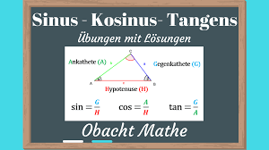 Sinus Kosinus Tangens Ubungen Mit Losungen Tangens Trigonometrie Merkhilfe
