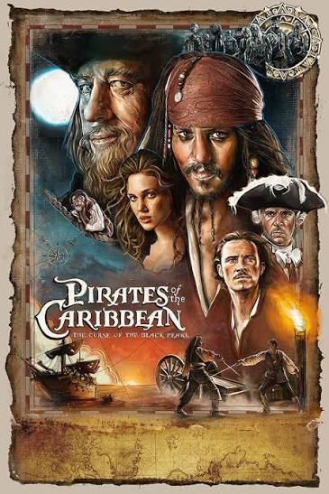 Pirates of the Caribbean Curse of the Black Pearl Movie Fan Art Poster – My  Hot Posters