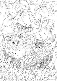 Cats and flowers coloring book. Pin On Coloriage
