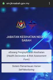 Kuarantin wajib di pusat kuarantin. Jknsabah Borang