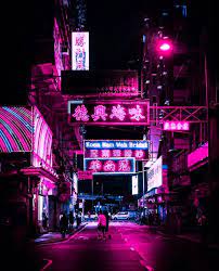 Japanese Streets Neon Pink Purple Lights Pink Aesthetic Dark Purple Aesthetic Neon Aesthetic